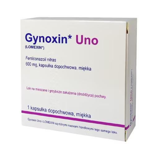 Miniaturka artykułu - Gynoxin Uno kapsułka dopochwowa 600mg, 1 kapsułka (DELFARMA)