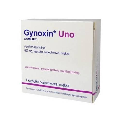 Miniaturka artykułu - Gynoxin Uno kapsułka dopochwowa 600mg, 1 kapsułka miękka Delfarma