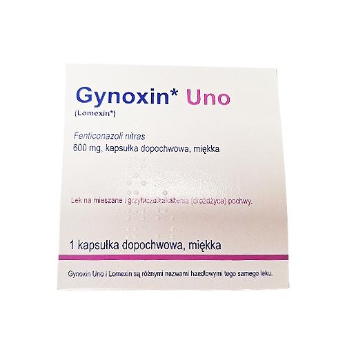 Miniaturka artykułu - Gynoxin Uno Miękka kapsułka dopochwowa 600 mg, 1 kaps.