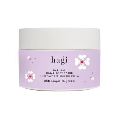 Miniaturka artykułu - Hagi Biały Bukiet Naturalny peeling cukrowy do ciała, 200 g