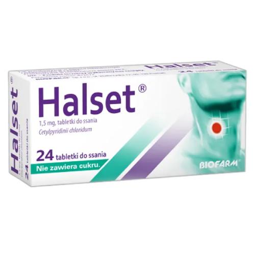 Miniaturka artykułu - HALSET - Lek stosowany w stanach zapalnych jamy ustnej i gardła 24 tabletek 