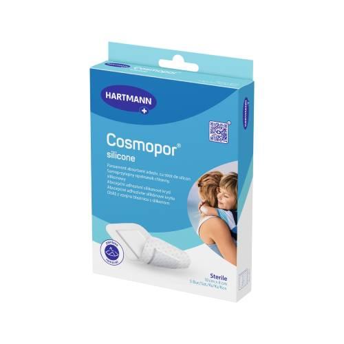 Miniaturka artykułu - Hartmann Cosmopor Silicone opatrunek samoprzylepny 10 x 8 cm, 5 szt.