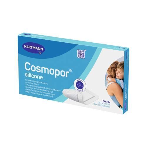 Miniaturka artykułu - Hartmann Cosmopor Silicone opatrunek samoprzylepny 20 x 10cm, 5 szt. USZKODZONE OPAKOWANIE / BRAK  1 SZTUKI