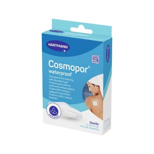 Miniaturka artykułu - Hartmann Cosmopor waterproof 7,2cm x 5cm Opatrunek jałowy na ranę, 5 szt.