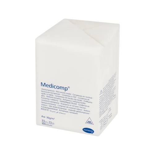 Miniaturka artykułu - Hartmann Medicomp 7,5cm x 7,5cm kompresy niejałowe, 100 szt.