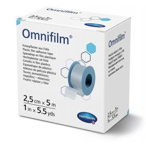 Miniaturka artykułu - Hartmann Omnifilm Przylepiec mocujący z folii 2,5cm x 5m - 1 sztuka BRAK KARTONU