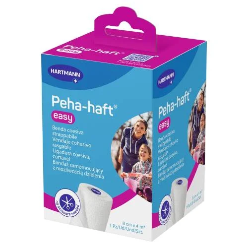 Miniaturka artykułu - HARTMANN Peha-haft Easy Opaska podtrzymująca biała 8cm x 4m