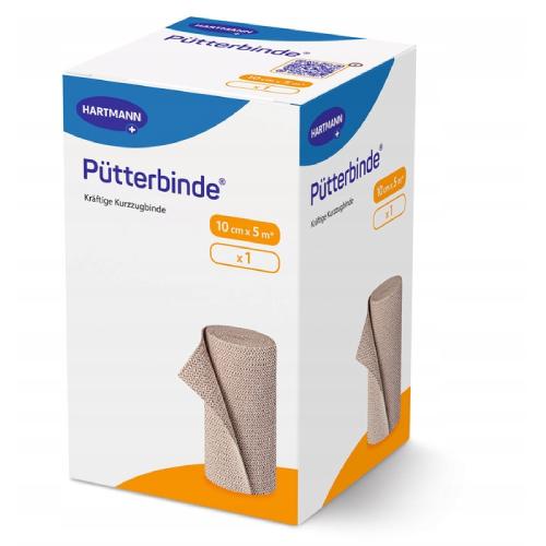 Miniaturka artykułu - Hartmann PUTTERBINDE opaska elast. na żylaki 10cm x 5m, 1szt.