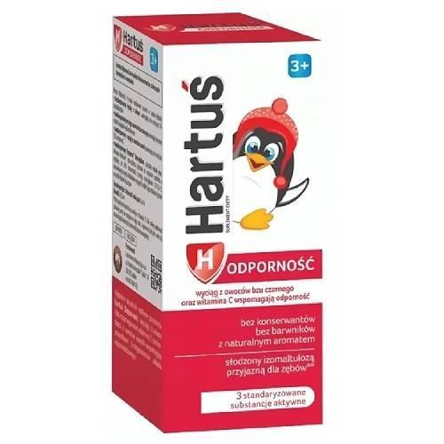 Miniaturka artykułu - Hartuś Odporność 3+ syrop - 120 ml BRAK KARTONU