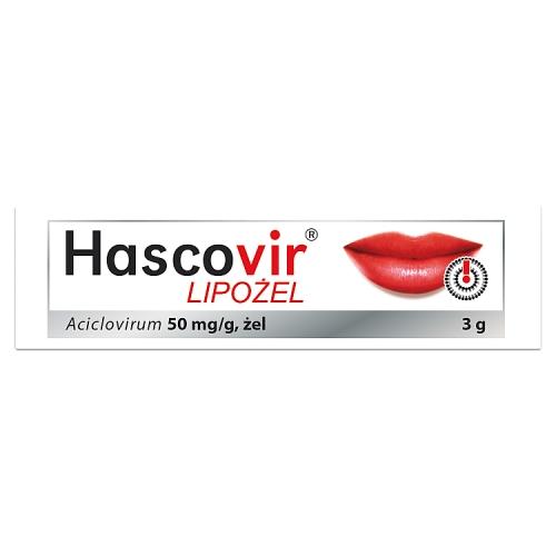 Miniaturka artykułu - Hascovir LIPOŻEL, 50 mg/g, żel na opryszczkę, 3g