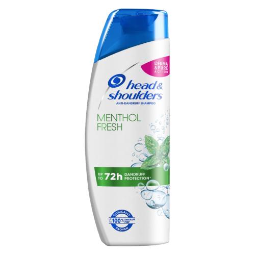 Miniaturka artykułu - Head&Shoulders Menthol Fresh Przeciwłupieżowy szampon do włos&oacute;w przetłuszczających się, 400 ml