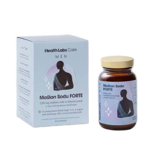 Miniaturka artykułu - Health Labs Care Men Maślan Sodu Forte, 60 kaps.