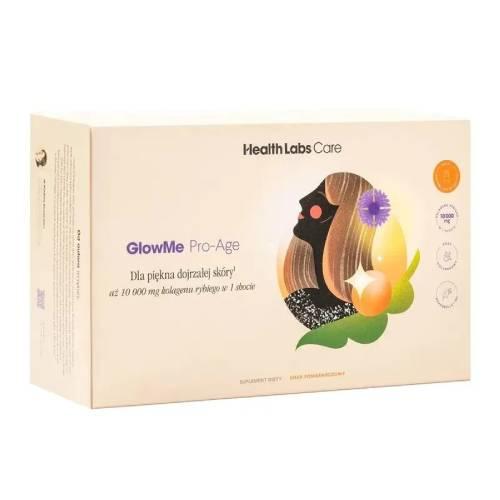 Miniaturka artykułu - HEALTH LABS GlowMe Pro-Age Kolagenowe shoty dla skóry dojrzałej, 15x30ml