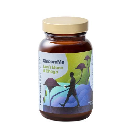 Miniaturka artykułu - Health Labs Men ShroomMe Lion's Mane & Chaga, 90 miarek KR&Oacute;TKA DATA 31.10.2026
