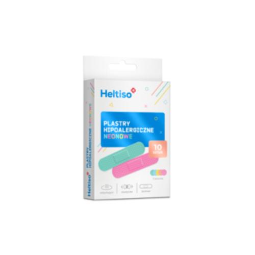 Miniaturka artykułu - Heltiso Plastry hipoalergiczne Neonowe, 10szt.