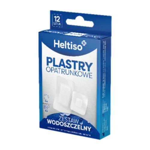 Miniaturka artykułu - Heltiso Plastry opatrunkowe Zestaw wodoszczelny, 12 szt.