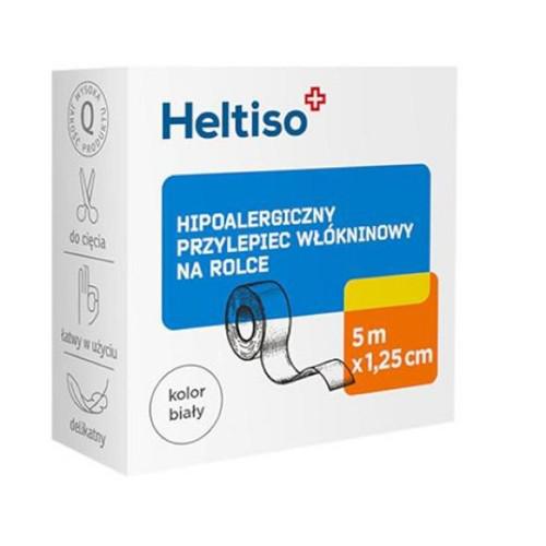 Miniaturka artykułu - Heltiso Przylepiec wł&oacute;kninowy 5m x 1,25cm, 1 sztuka