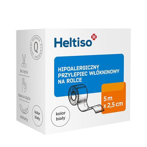 Miniaturka artykułu - Heltiso Przylepiec wł&oacute;kninowy 5m x 2,5cm, 1 sztuk