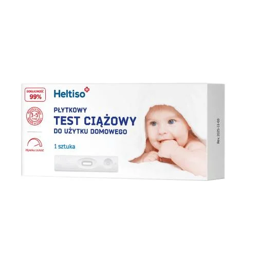 Miniaturka artykułu - Heltiso Test ciążowy płytkowy, 1szt.