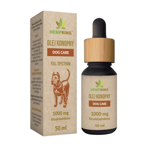 Miniaturka artykułu - HEMPKING Olej Konopny DOG CARE Full Spectrum 1000mg fitoskładnik&oacute;w, 50ml