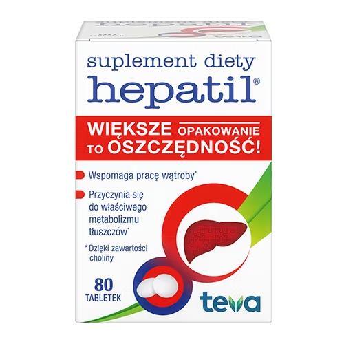 Hepatil, 80 tabletek USZKODZONE TEKTUROWE OPAKOWANIE