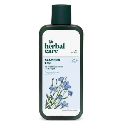 Miniaturka artykułu - Herbal Care Len Szampon do włos&oacute;w suchych i łamliwych, 330 ml