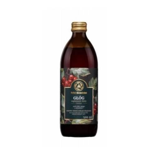 Miniaturka artykułu - Herbal Monasterium Sok z głogu - 500ml USZKODZONA ETYKIETA