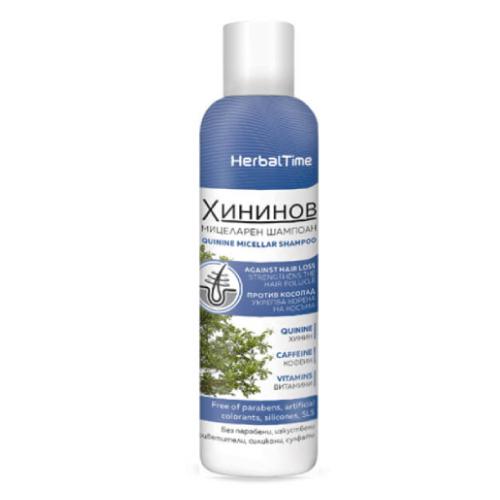 Miniaturka artykułu - Herbal Time Ziołowy szampon micelarny z chininą, 200 ml
