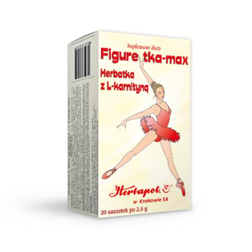 Miniaturka artykułu - HERBAPOL Figuretka Max Herbatka z L- karnityną, 20x2,5g