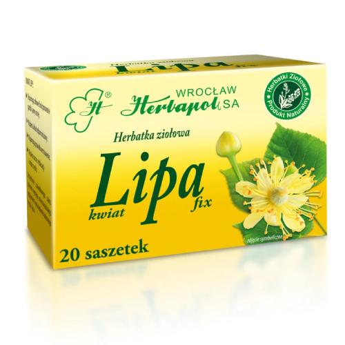 Miniaturka artykułu - HERBAPOL FIX Herbatka ziołowa Lipa, 20 saszetek
