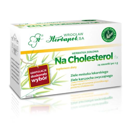 Miniaturka artykułu - HERBAPOL FIX Herbatka ziołowa Na Cholesterol, 24 saszetki