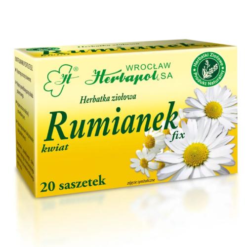 Miniaturka artykułu - HERBAPOL FIX Herbatka ziołowa Rumianek, 20 saszetek