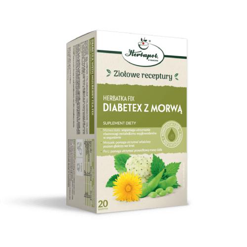 Miniaturka artykułu - HERBAPOL Herbatka fix Diabetex z Morwą, 20x1,5g