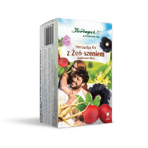 Miniaturka artykułu - HERBAPOL Herbatka Fix z Żeń-szeniem, 20x3g