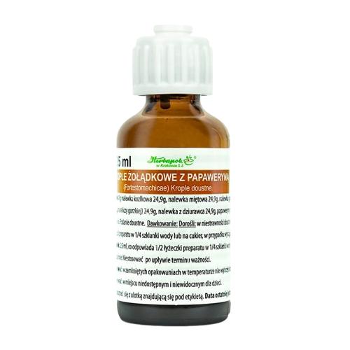 Miniaturka artykułu - Herbapol Krople Żołądkowe z Papaweryną - 35 ml (31595)