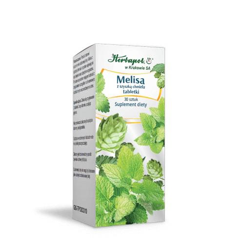 Miniaturka artykułu - Herbapol MELISA z Szyszką chmielu - 30 tabletek (31606)