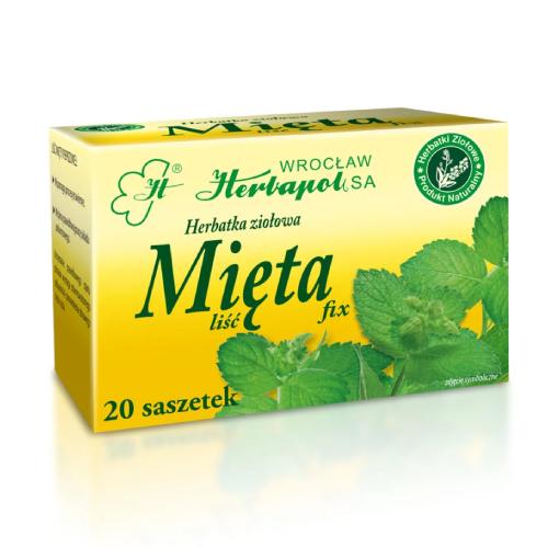 Miniaturka artykułu - HERBAPOL FIX Herbatka ziołowa Mięta, 20 saszetek