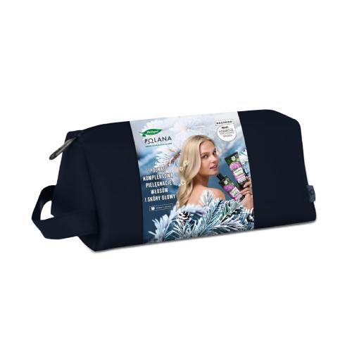Miniaturka artykułu - HERBAPOL Zestaw z kosmetyczką: Szampon odżywczy, 400ml + Odżywka regenerująca, 200ml + Krem do rąk odżywczy, 75ml