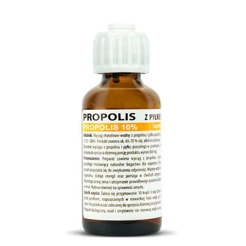 Miniaturka artykułu - HERBAPOL Propolis z pyłkiem pszczelim (propolis 10%) krople, 35ml