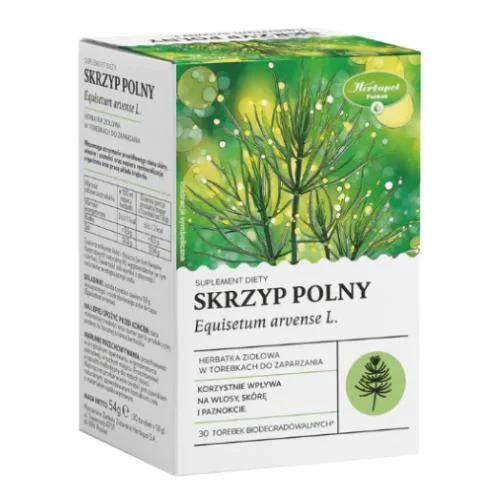 Miniaturka artykułu - Herbapol Skrzyp polny Herbatka ziołowa, 30 torebek KR&Oacute;TKA DATA 31.12.2026