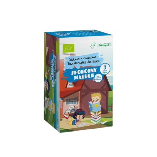 Miniaturka artykułu - HERBAPOL Spokojny Maluch Ziołowo- owocowa bio herbatka dla dzieci, 20x2g