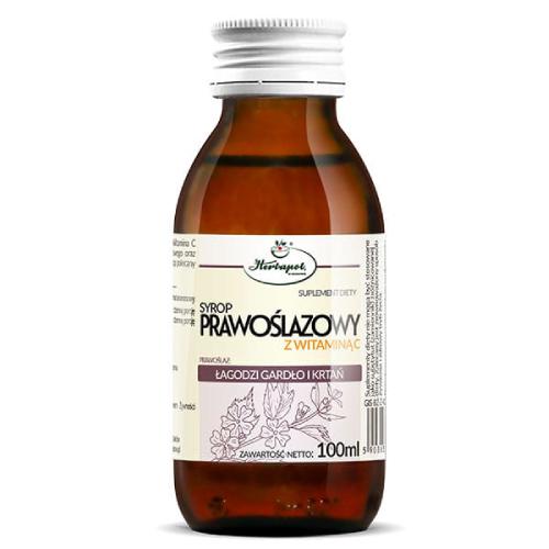 Miniaturka artykułu - HERBAPOL Syrop prawoślazowy z witaminą C, 100ml