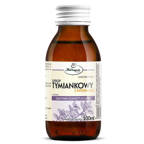 Miniaturka artykułu - HERBAPOL Syrop tymiankowy z witaminą C, 100ml