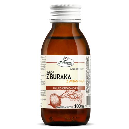 Miniaturka artykułu - HERBAPOL Syrop z buraka z witaminą C, 100ml