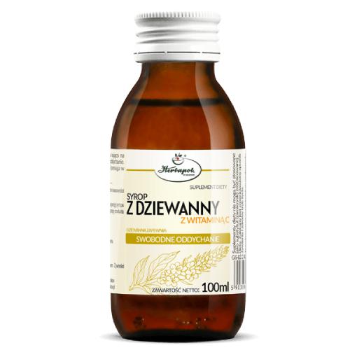 Miniaturka artykułu - HERBAPOL Syrop z dziewanny z witaminą C, 100ml