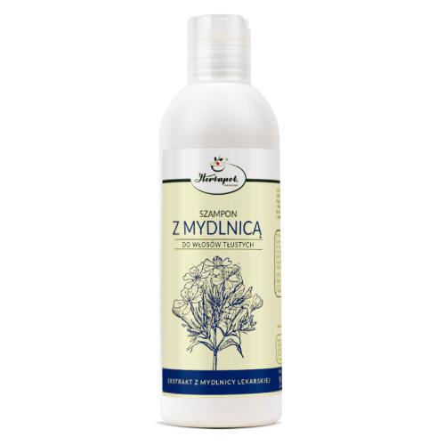 Miniaturka artykułu - HERBAPOL Szampon do włos&oacute;w tłustych z mydlnicą, 250ml