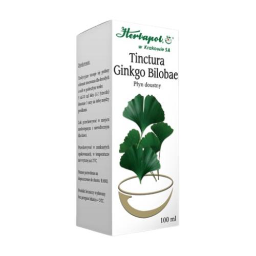 Miniaturka artykułu - Herbapol Tinctura Ginkgo Bilobae - 100 ml 