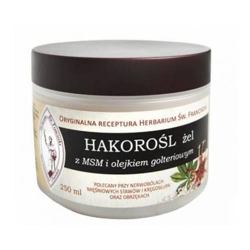 Miniaturka artykułu - Herbarium Franciszkański Żel Hakorośl z MSM i olejkiem golteriowym, 250 ml