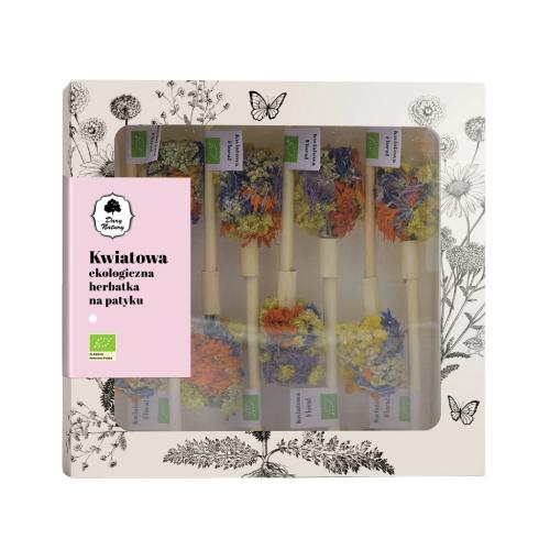 Miniaturka artykułu - DARY NATURY Herbatka na patyku Kwiatowa EKO, 8szt.