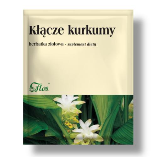 Miniaturka artykułu - FLOS Kurkuma kłącze mielone herbatka ziołowa, 80 g